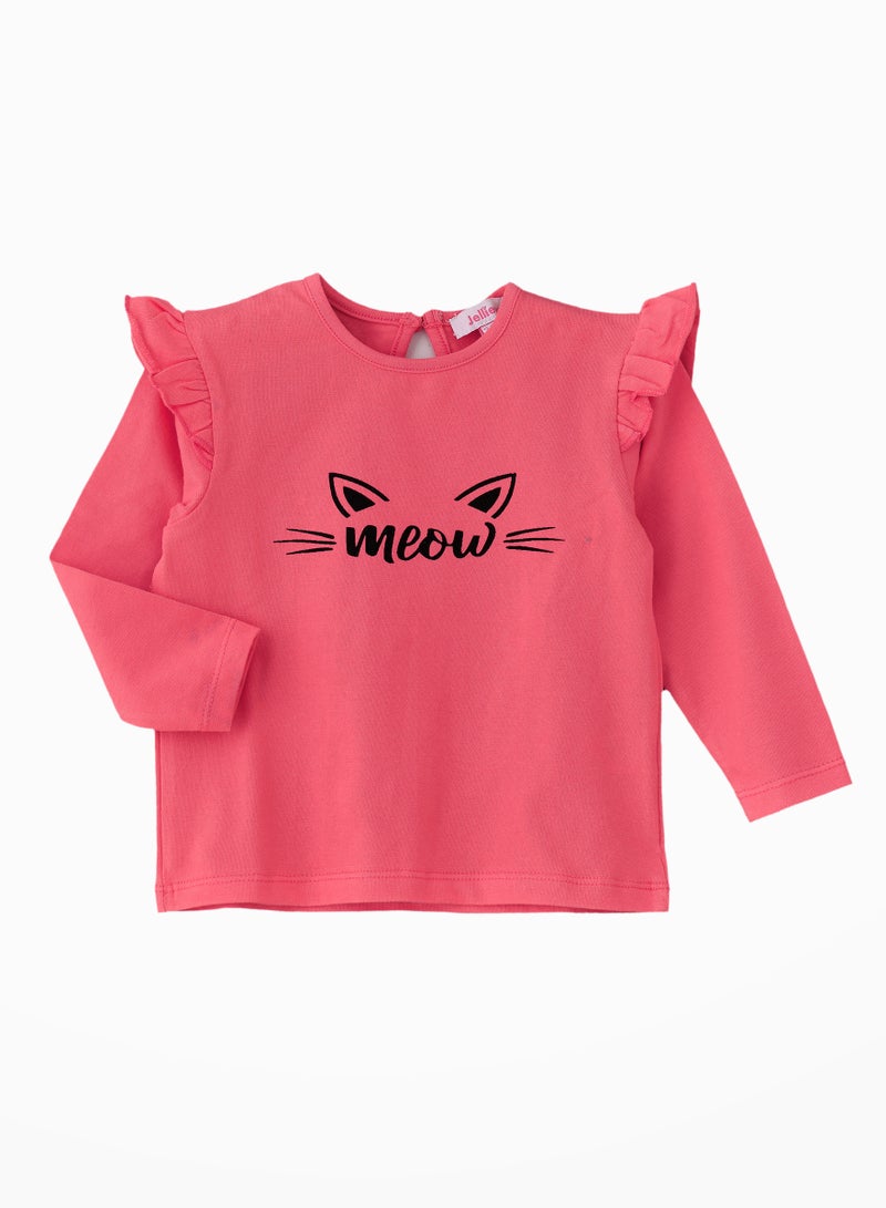 Jelliene Cozy Knit Long Sleeve T-Shirt for Girls - Image 1