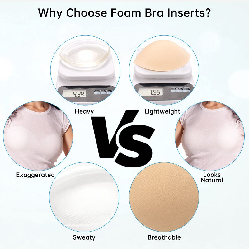 Nimiah Bra Pads Inserts Breast Enhancers - 2 Pairs Push up Swimsuit Cups to Add Instant Volume Fits C Cup| Removable Comfy Padding for Sport Bikini Bathing Suits - Image 4