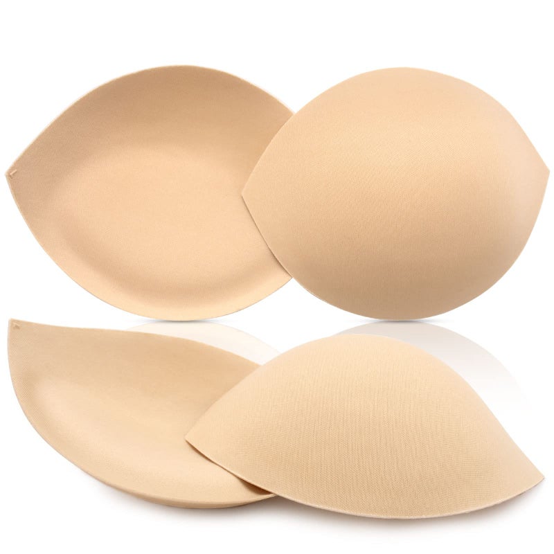 Nimiah Bra Pads Inserts Breast Enhancers - 2 Pairs Push up Swimsuit Cups to Add Instant Volume Fits C Cup| Removable Comfy Padding for Sport Bikini Bathing Suits - Image 1