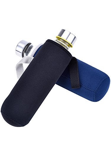Mudder 2 Pieces Water Bottle Sleeve Neoprene Nylon Bottle Sleeve for 19.4 oz Glass Water Bottle, 550 ml - Image 4