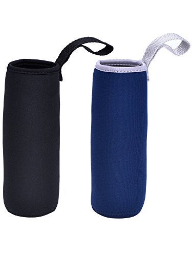 Mudder 2 Pieces Water Bottle Sleeve Neoprene Nylon Bottle Sleeve for 19.4 oz Glass Water Bottle, 550 ml - Image 1