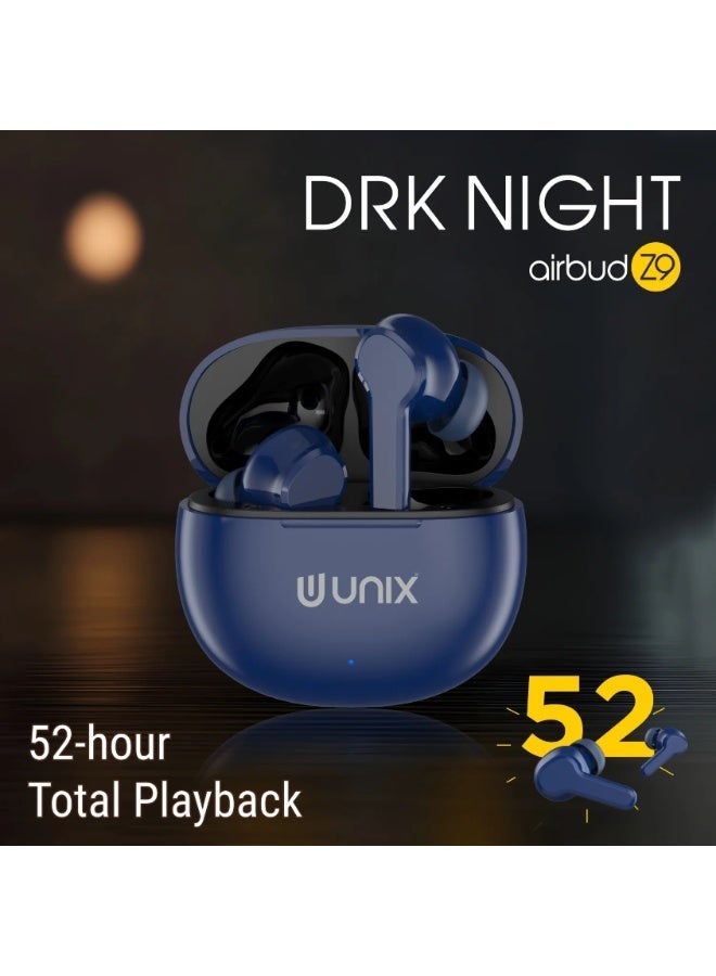 يونيكس سماعات الأذن اللاسلكية بالكامل UNIX Z9 | اتصال Bluetooth v5.4 مع 52 ساعة من التشغيل | تقنية AI ENC لإلغاء الضوضاء أثناء المكالمات | صوت Hi-Fi مع تحكم ذكي باللمس | شحن سريع Type-C | اللون أبيض. - Image 2