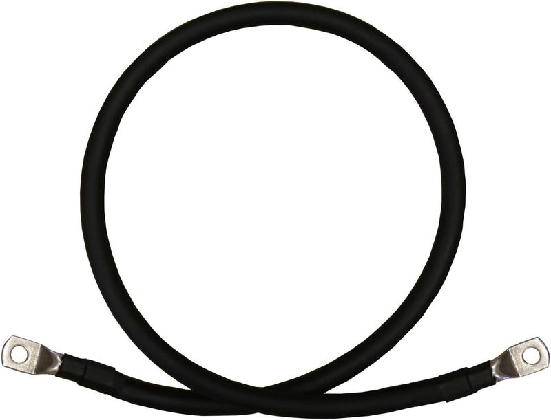 WindyNation 2 AWG Gauge Red + Black Pure Copper Battery Inverter Cables Solar, RV, Car, Boat 3ft 3/8 + 5/16 in Lugs - Image 3