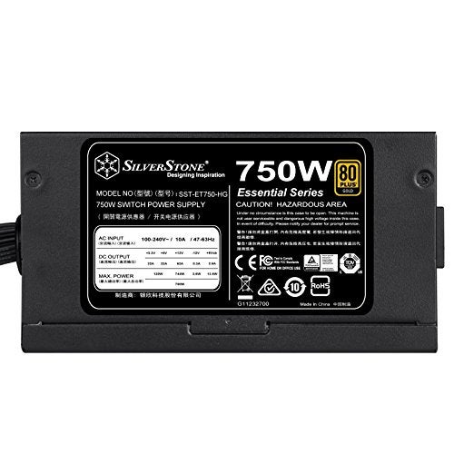 SilverStone Technology 750 Watt Semi-Modular 80 Plus Gold Computer Power Supply PSU ET750-HG - Image 2