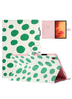 Case Cover For Samsung Galaxy Tab A7 10.4 2020 T500 Dot Pattern Leather Smart Tablet Case White Green Dot