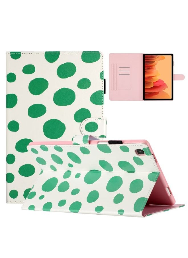 HuHa - Case Cover For Samsung Galaxy Tab A7 10.4 2020 T500 Dot Pattern Leather Smart Tablet Case White Green Dot - Image 1