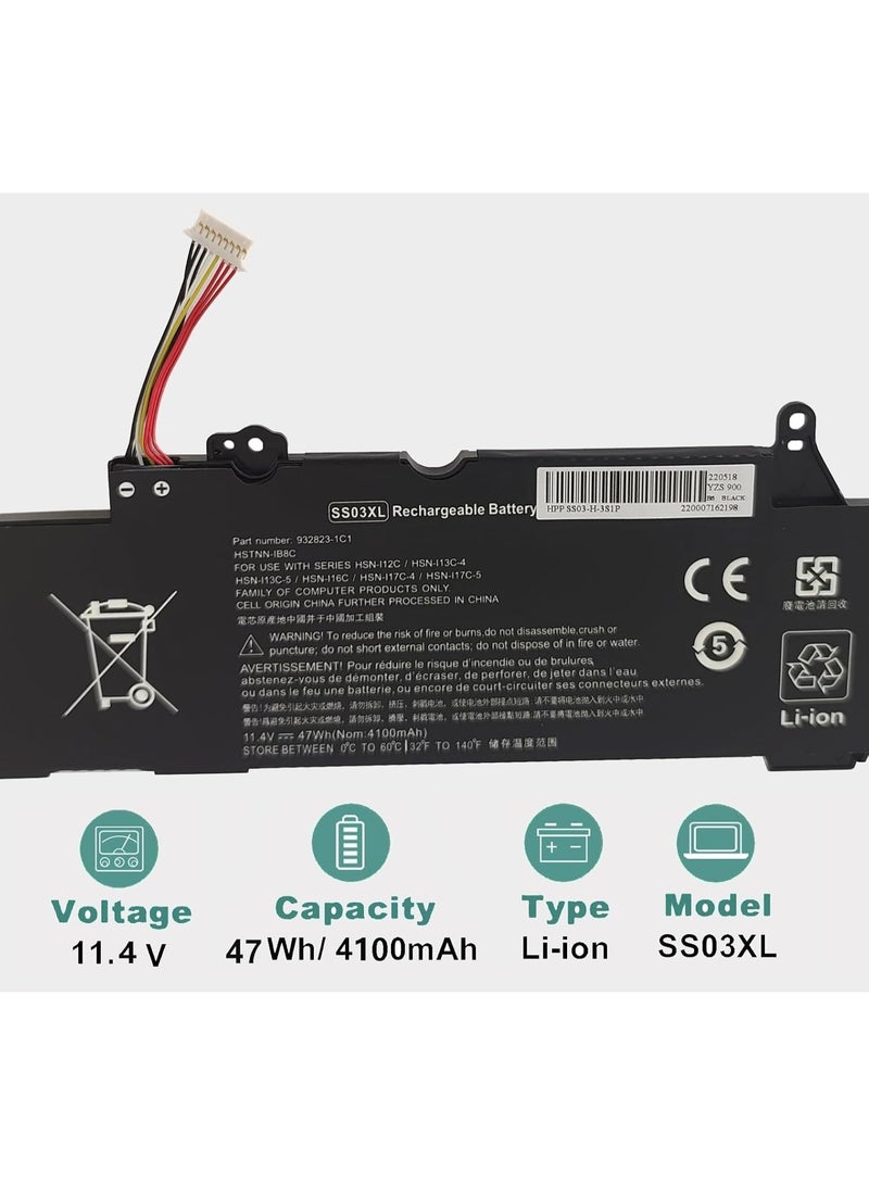 11.4V 47Wh SS03XL Laptop Battery – Compatible with 840 G5/G6, 730–846 G5, 735–830 G6, 14U G5/G6 – Replacement for 933321-855, 933321-852, 932823 - Image 4