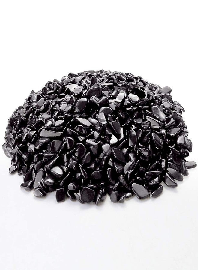 Twdrer 2lb/950g Small Natural Black Obsidian Tumbled Chips Crushed Stone Irregular Shaped Quartz Rock Healing Reiki Crystal Gemstone for Jewelry Making Garden Aquarium Vase Plant Decoration(Black) - Image 4