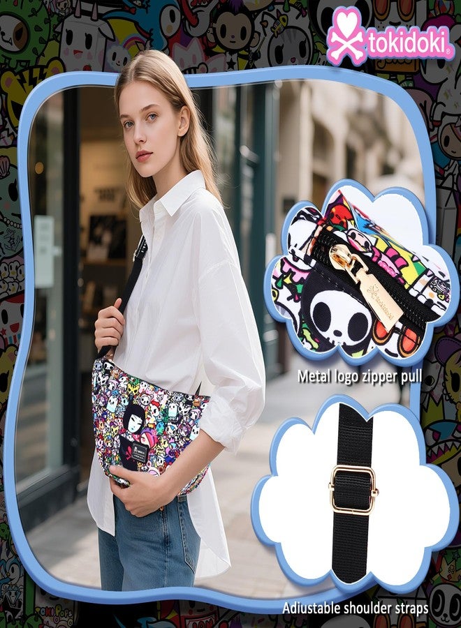 Tokidoki حقيبة توكيدوكي هلالية للنساء حقيبة كتف مع حزام قابل للتعديل حقيبة يد كرتونية يونيكورن - Image 2