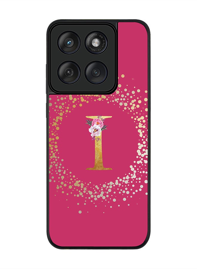 Stylizedd For Motorola MOTO Edge 60 Fusion/ Edge 60 Case,Slim fit Camera Protection, Shockproof Thin Phone cover  - Custom Monogram Floral - I ( Deep Pink ) - Image 1