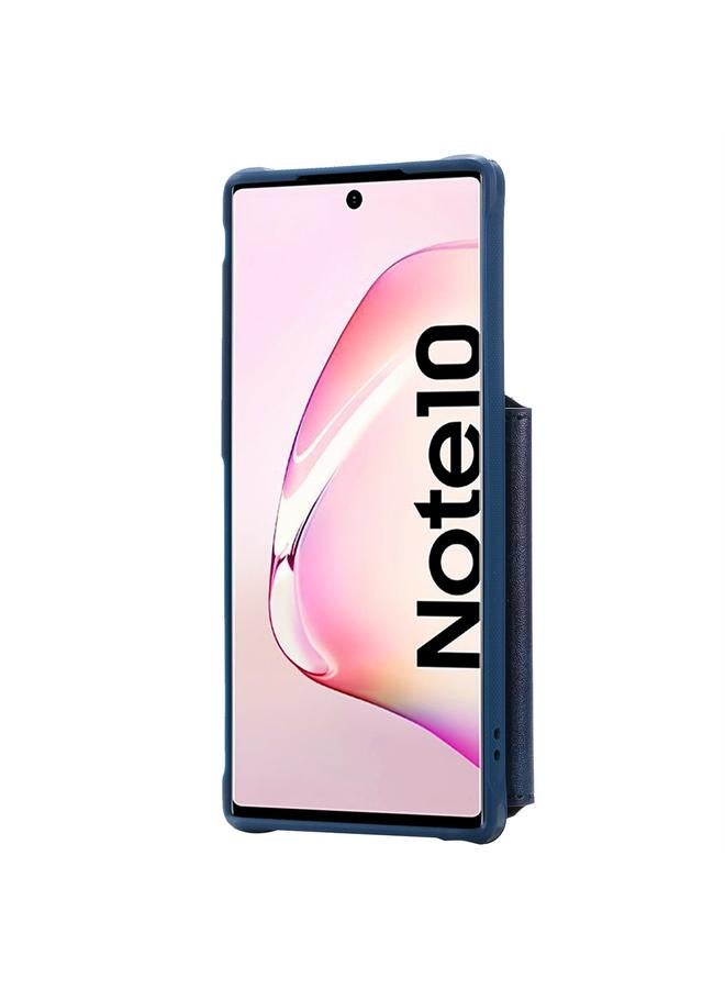 زبون جراب لهاتف Galaxy Note 10 جراب واقٍ مقاوم للصدمات بسحاب مع فتحات للبطاقات وقوس وحامل للصور ووظيفة المحفظة - Image 3