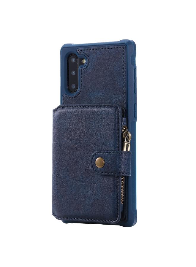 زبون جراب لهاتف Galaxy Note 10 جراب واقٍ مقاوم للصدمات بسحاب مع فتحات للبطاقات وقوس وحامل للصور ووظيفة المحفظة - Image 2