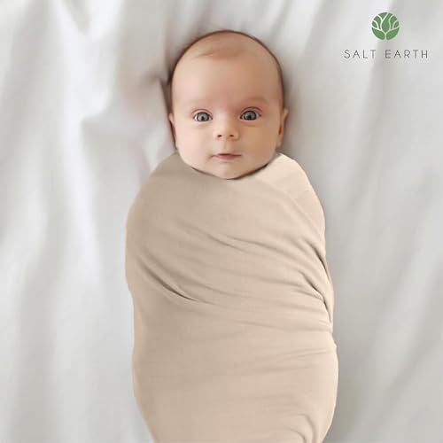 Salt Earth 100 Organic Cotton GOTS Certified 2Layered Swaddle Baby Blanket 2 Pack47x47 Receiving Blankets for SwaddlingWrap for Boy Girl Newborn Baby Essentials Registry 2 Solid Colour - Image 3