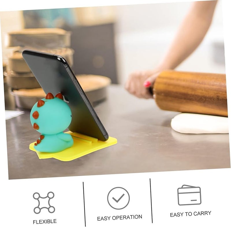 2Pcs Adjustable Animal Phone Stand Soft Non Slip Desktop Holder For Office Home - Image 3