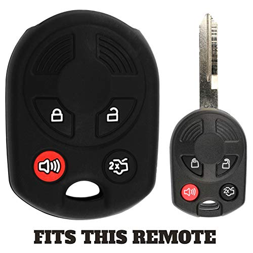 KeylessOption KeyGuardz Keyless Entry Remote Car Key Fob Outer Shell Cover Soft Rubber Protective Case For Ford Lincoln Mercury (Pack of 2) - Image 3