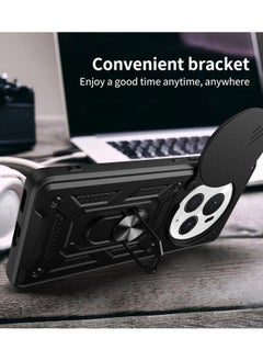 Generic Shield Full Protection Case With Metal Ring &Slide Camera Cover For honor magic 6 pro  - Image 4