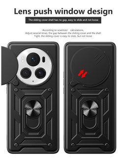 Generic Shield Full Protection Case With Metal Ring &Slide Camera Cover For honor magic 6 pro  - Image 2