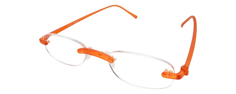 Calabria 715 Flexies Bendable Rimless Reading Glasses +3.50 Tangerine Men Women Readers Flexible Bending Eyeglass - Image 2