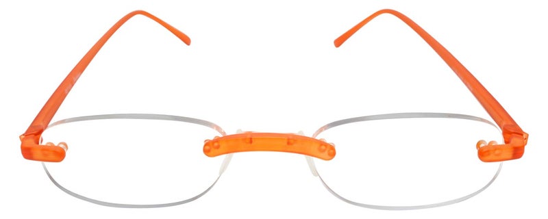 Calabria 715 Flexies Bendable Rimless Reading Glasses +3.50 Tangerine Men Women Readers Flexible Bending Eyeglass - Image 4