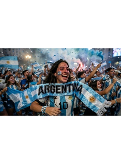 Toyland Argentina Supporter Scarf– Lightweight Football Fan Scarf for Matches & Events