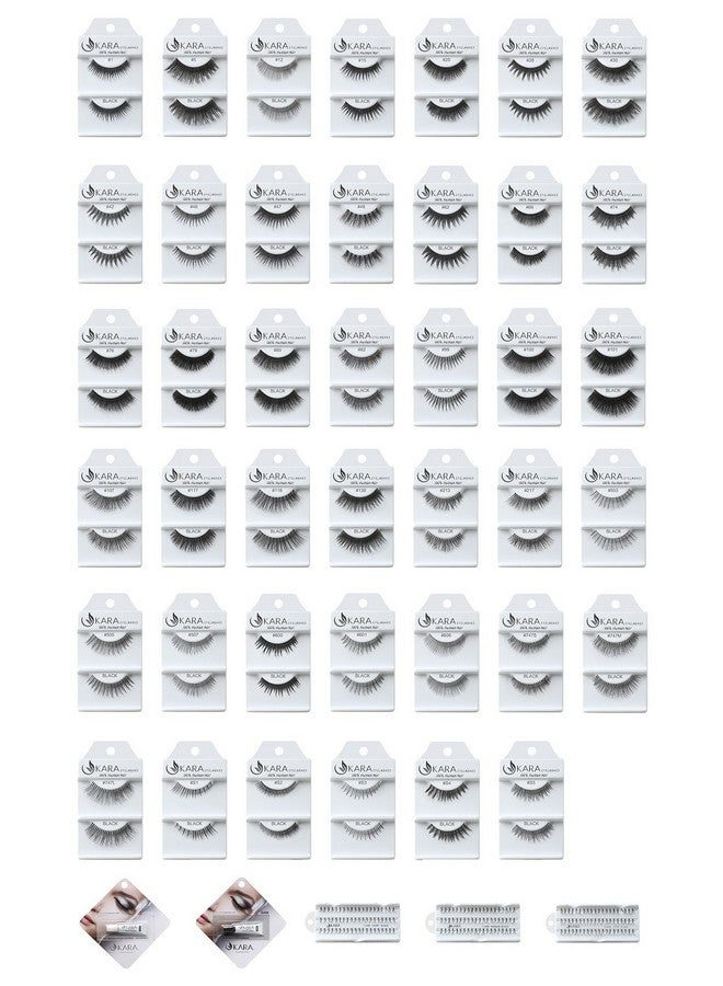 Kara Beauty Human Hair Eyelashes 100 (Pack Of 12) - Image 3