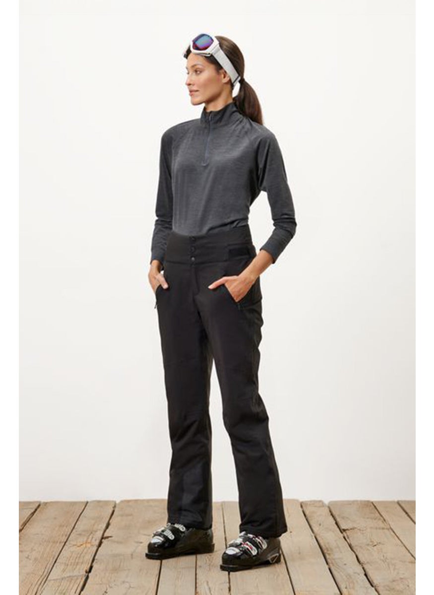 Tchibo Women Sportswear Fit High Waist Ski Pants, Black  - Image 1