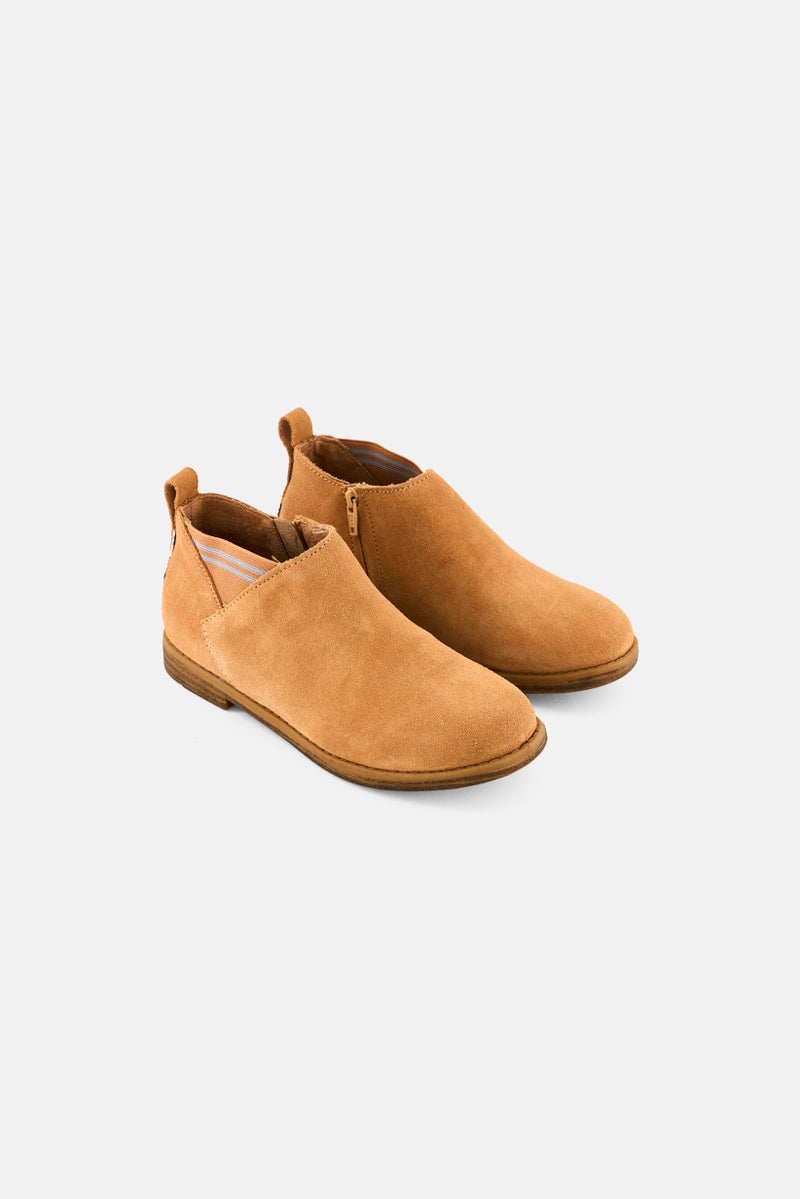TOMS Kids Boy Leilani Slip On Causal Boots, Brown  - Image 1