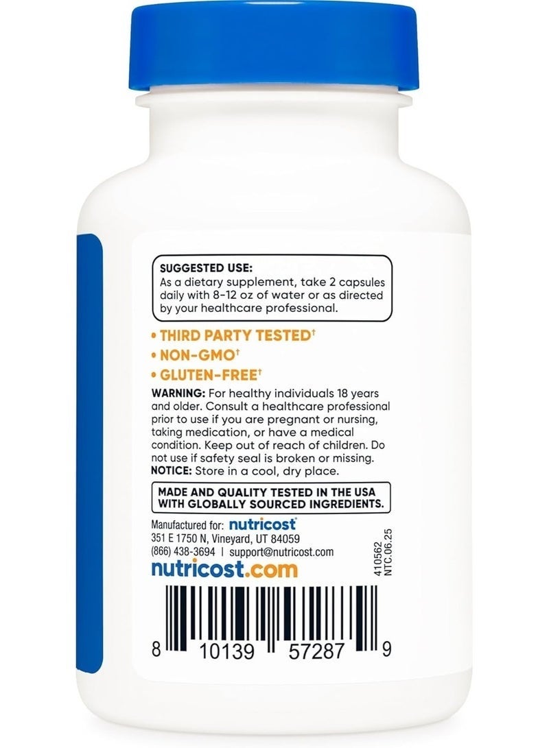 NexusTek Natural Berberine for Glucose & Metabolism Support – Vegetarian Berberine Supplement – Gluten-Free & Non-GMO – Daily Health Essential – High-Potency Berberine HCl 1200mg 60 Veg Capsules - Image 4