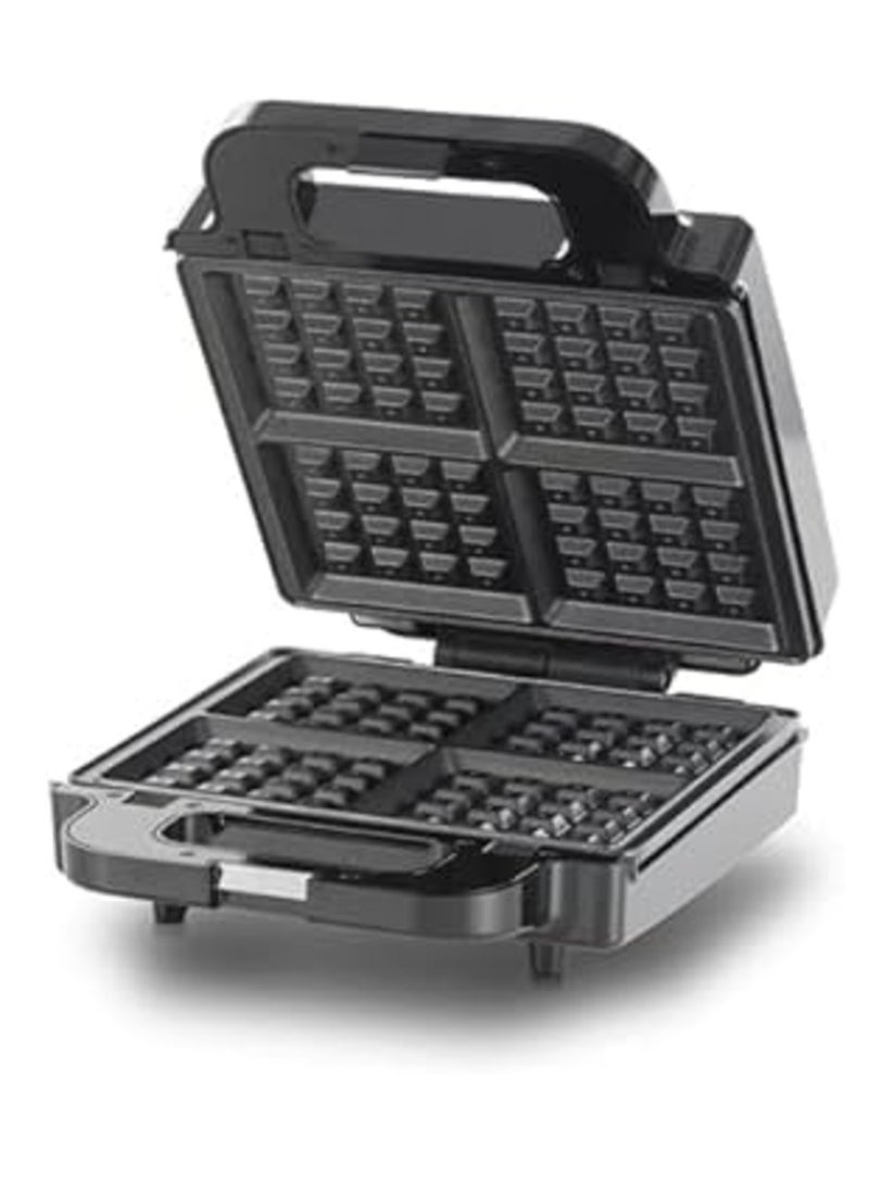 Fresh - Fresh 3-in-1 Multifunction Sandwich and Waffle Maker, 1000 Watts, Black - Image 1