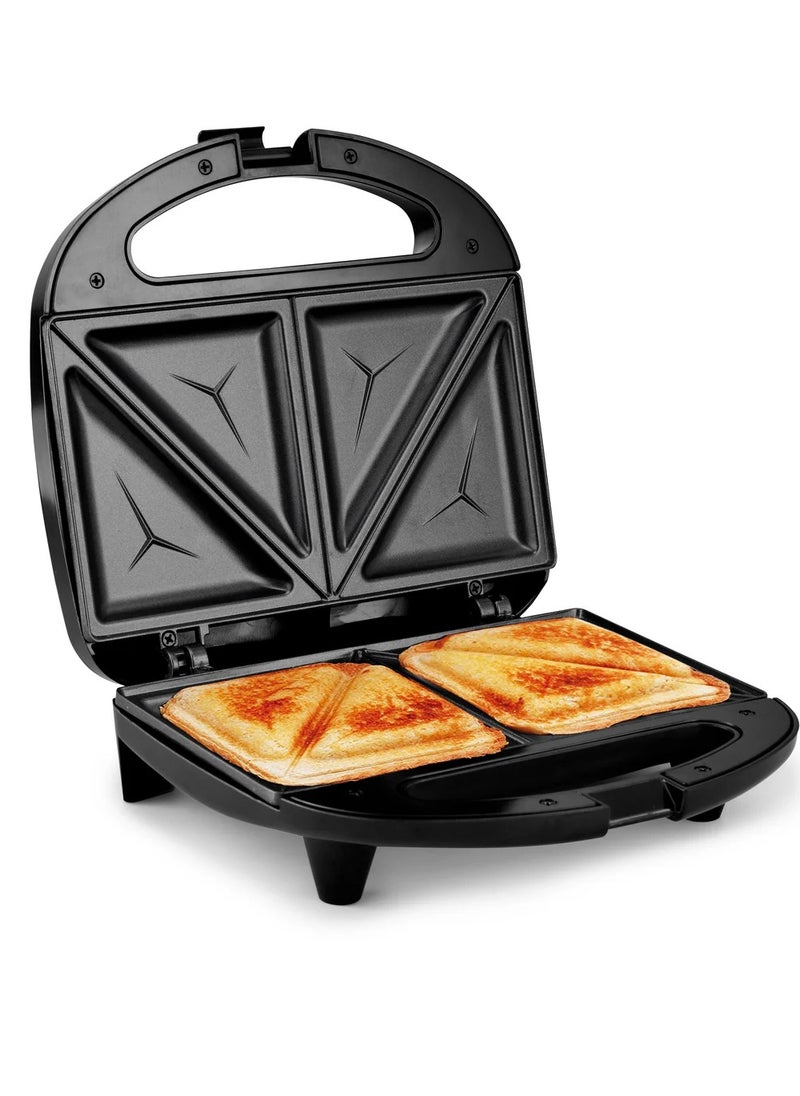 Fresh - Fresh 3-in-1 Multifunction Sandwich and Waffle Maker, 1000 Watts, Black - Image 1