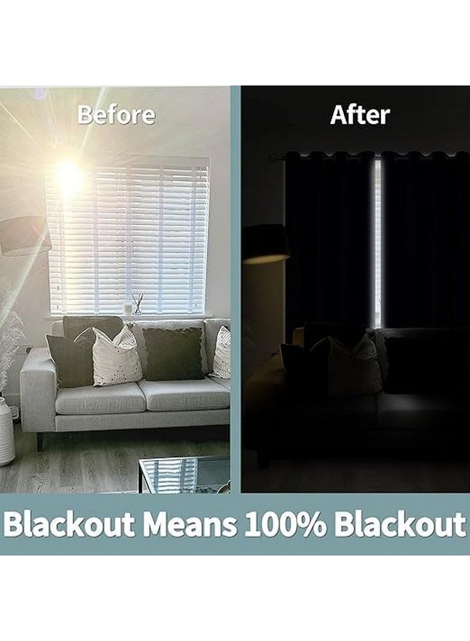 BFAM 100% Blackout Curtains for Bedroom with Black Liner, Thermal Insulated Thick Double Layers Total Light Blocking Grommet Window Curtains 1 Panel - Image 5