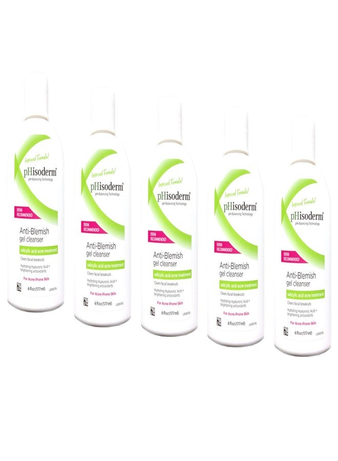 pHisoderm Anti-Blemish Gel Cleanser 6 Fluid Ounce (Pack of 5) - Image 1