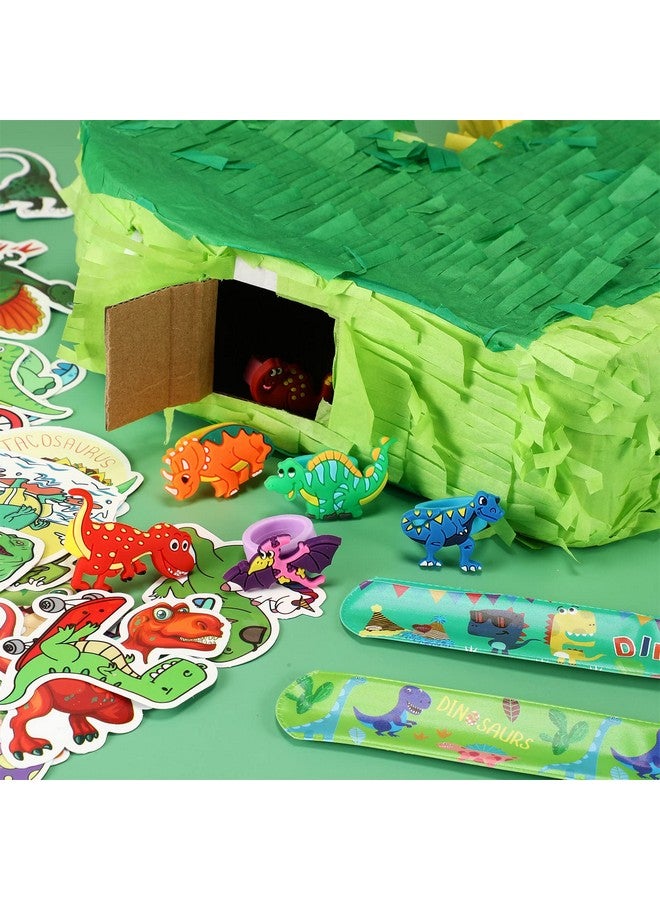 هانايف مجموعة بينياتا ديناصور من هانايف، 141 قطعة لحفلات أعياد الميلاد، مجموعة بينياتا ديناصور مع عصابة للعينين وعصا، 16 × 12 × 3 بوصة، تتضمن هدايا حفلات للأطفال بطابع ديناصور للأولاد والبنات (تصميم رائع) - Image 3