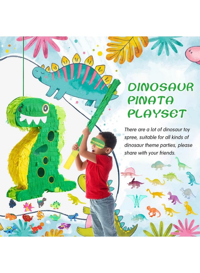 هانايف مجموعة بينياتا ديناصور من هانايف، 141 قطعة لحفلات أعياد الميلاد، مجموعة بينياتا ديناصور مع عصابة للعينين وعصا، 16 × 12 × 3 بوصة، تتضمن هدايا حفلات للأطفال بطابع ديناصور للأولاد والبنات (تصميم رائع) - Image 4