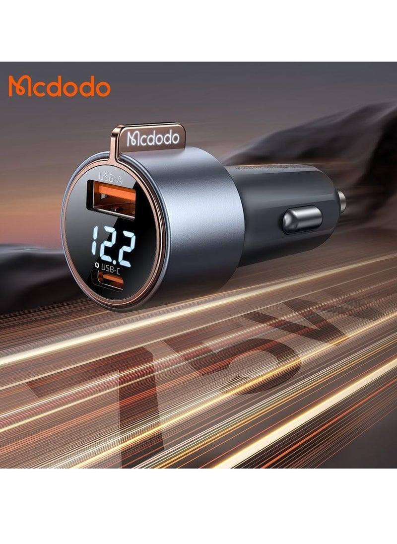 مكدودو - شاحن سيارة سريع Mcdodo CC-3690 بشاشة رقمية 75 وات 1C+1A PD - Image 1