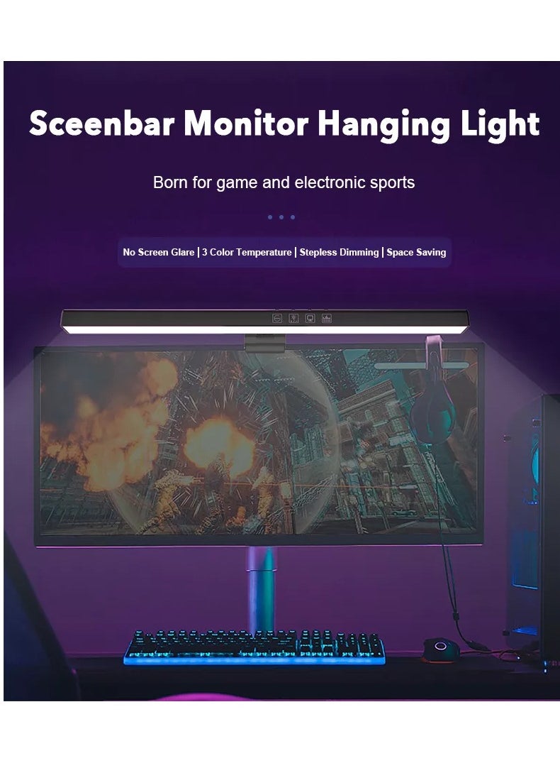 Joshberg - Screen Monitor Light Bar, Computer Monitor Lamp,7 RGB Light Modes, Eye Caring 3 Color Temperature, Atmosphere Desk Lamp for Office, Study, E-Sports - Image 1