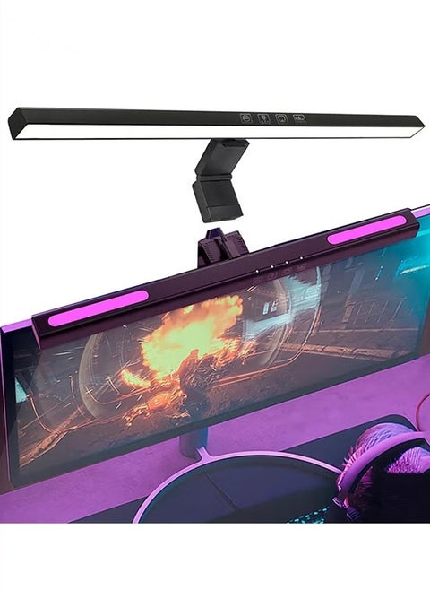 Screen Monitor Light Bar, Computer Monitor Lamp,7 RGB Light Modes, Eye Caring 3 Color Temperature, Atmosphere Desk Lamp for Office, Study, E-Sports