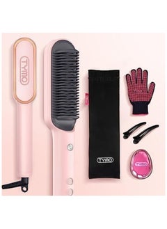 TYMO TYMO Ring Hair Straightener with Built-in Comb, Pink Color  - Image 4