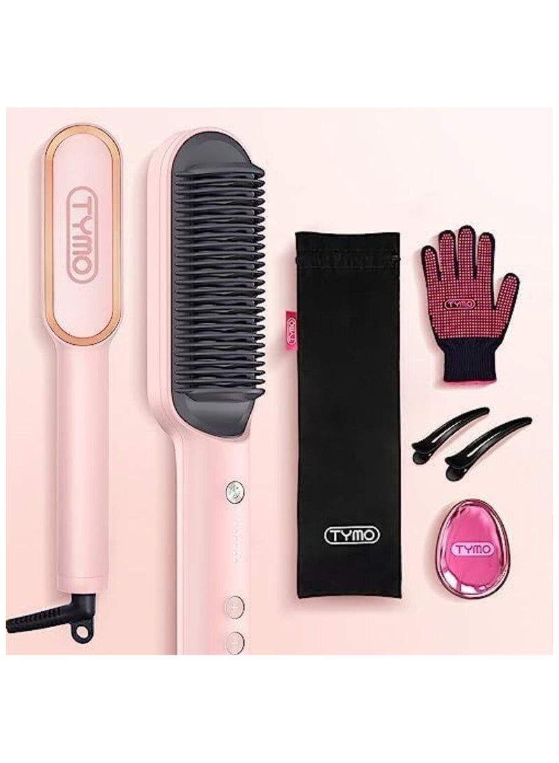 TYMO TYMO Ring Hair Straightener with Built-in Comb, Pink Color  - Image 4