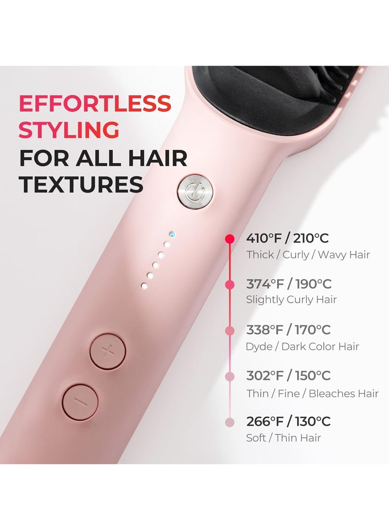 TYMO TYMO Ring Hair Straightener with Built-in Comb, Pink Color  - Image 5