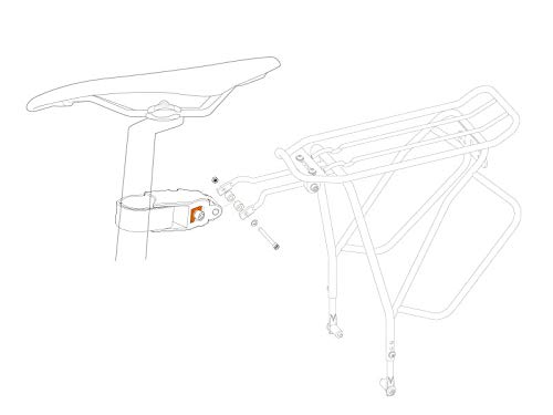 Ibera Bike Seat Post Clamp Rack Mount Adapter 25-38mm with 25 kg Load - Bike Seat Mount Adapter for Rear Rack Installation - Universal Strap Mount - Replaces Braze-Ons, Compatible with Most Carriers - Image 5