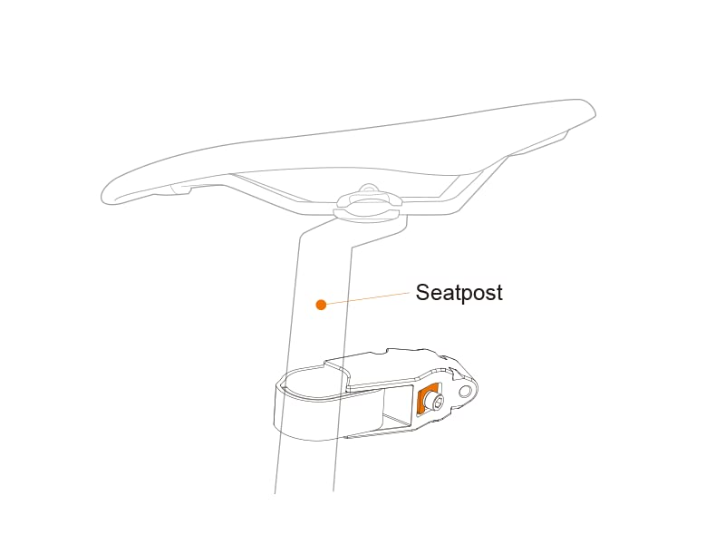 Ibera Bike Seat Post Clamp Rack Mount Adapter 25-38mm with 25 kg Load - Bike Seat Mount Adapter for Rear Rack Installation - Universal Strap Mount - Replaces Braze-Ons, Compatible with Most Carriers - Image 4