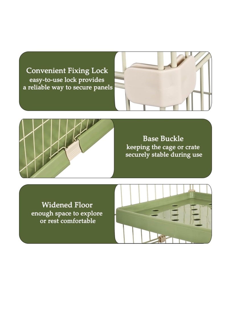 NNC PETS Multi-layer cat cage with Sturdy construction, Widened platforms, Step ramps and Multiple Door with spring lock, 162 cm Indoor & Outdoor Cat playpen, Lockable wheels, and Easy to assemble, (Green)  - Image 3