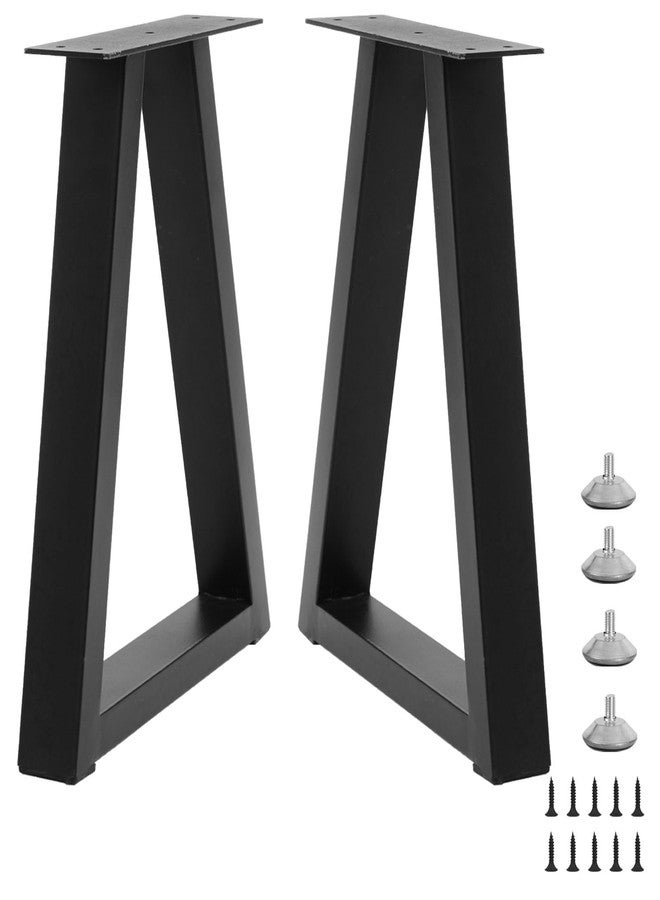 Rioychan 19 '' Trapezoid Metal Table Legs,Replacement Furniture Legs Set of 2 for DIY Coffee Tables, Bench, Modern Desks, Night Stands, Sofa(19.3”H x 13”W) - Image 1
