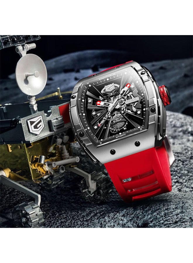 Geya Guobiao G-max Series, Brand Watch, Men's Barrel-shaped Skeleton Fully Automatic Mechanical Watch, Gift For Boyfriend - Image 4