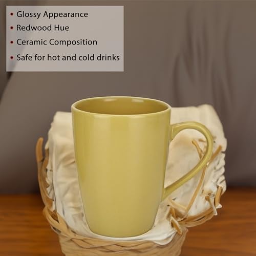 CRAF10 Exquisite Solid Ceramic Coffee Mugs - Vegas Gold Color,Microwave Safe- 340ml Capacity, Dishwasher & Freezer Safe - Image 5