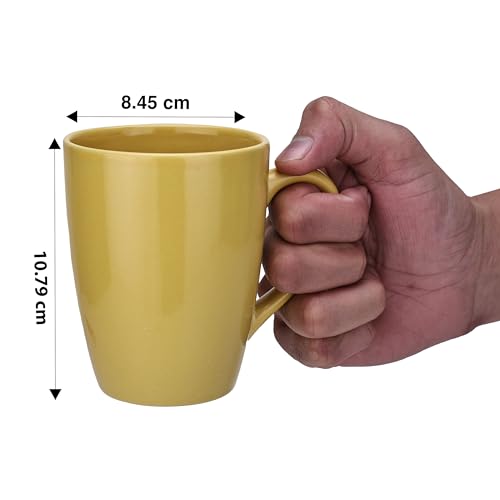 CRAF10 Exquisite Solid Ceramic Coffee Mugs - Vegas Gold Color,Microwave Safe- 340ml Capacity, Dishwasher & Freezer Safe - Image 2