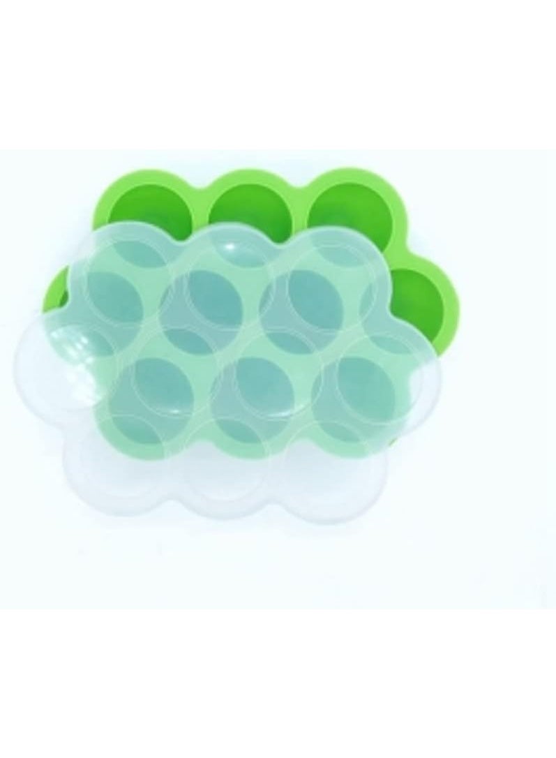 Silicone Food Freezer Tray With Clip-On Lid Green - Image 5