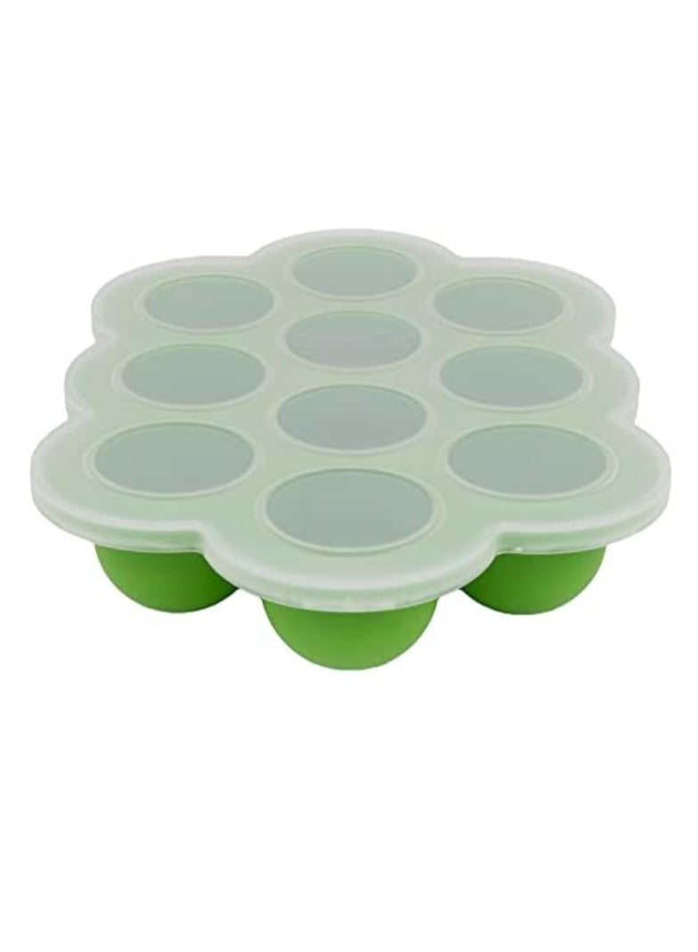 Silicone Food Freezer Tray With Clip-On Lid Green - Image 4