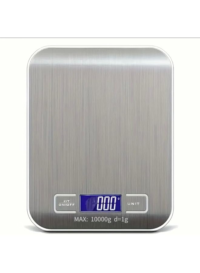 PROMASS Digital Kitchen Scale For Food & Coffee .High Precision, Ultra Slim, Backlit LCD Screen, 10kg Capacity, Easy Clean. Premium Stainless-Steel Surface. Measures in 6 units(Gram&Ounce).For Baking & Diet - Image 1